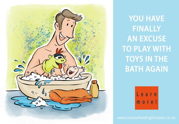 Dads can play with bath toys again